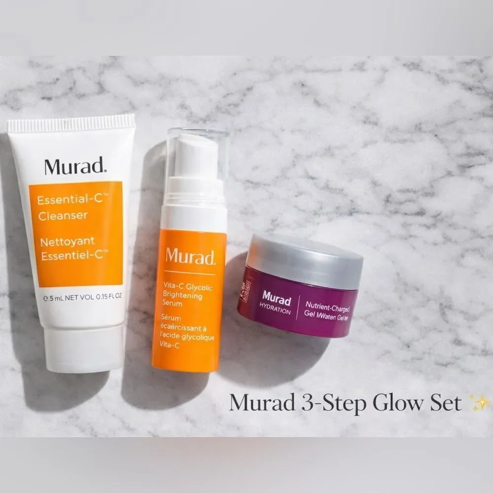 Murad Hydration and Brightening Serum Set - Orange, Pink, White